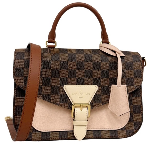 Louis Vuitton Beaumarchais Top Handle Bag Handbag Brown Damier Ebene Pink - Picture 4 of 12